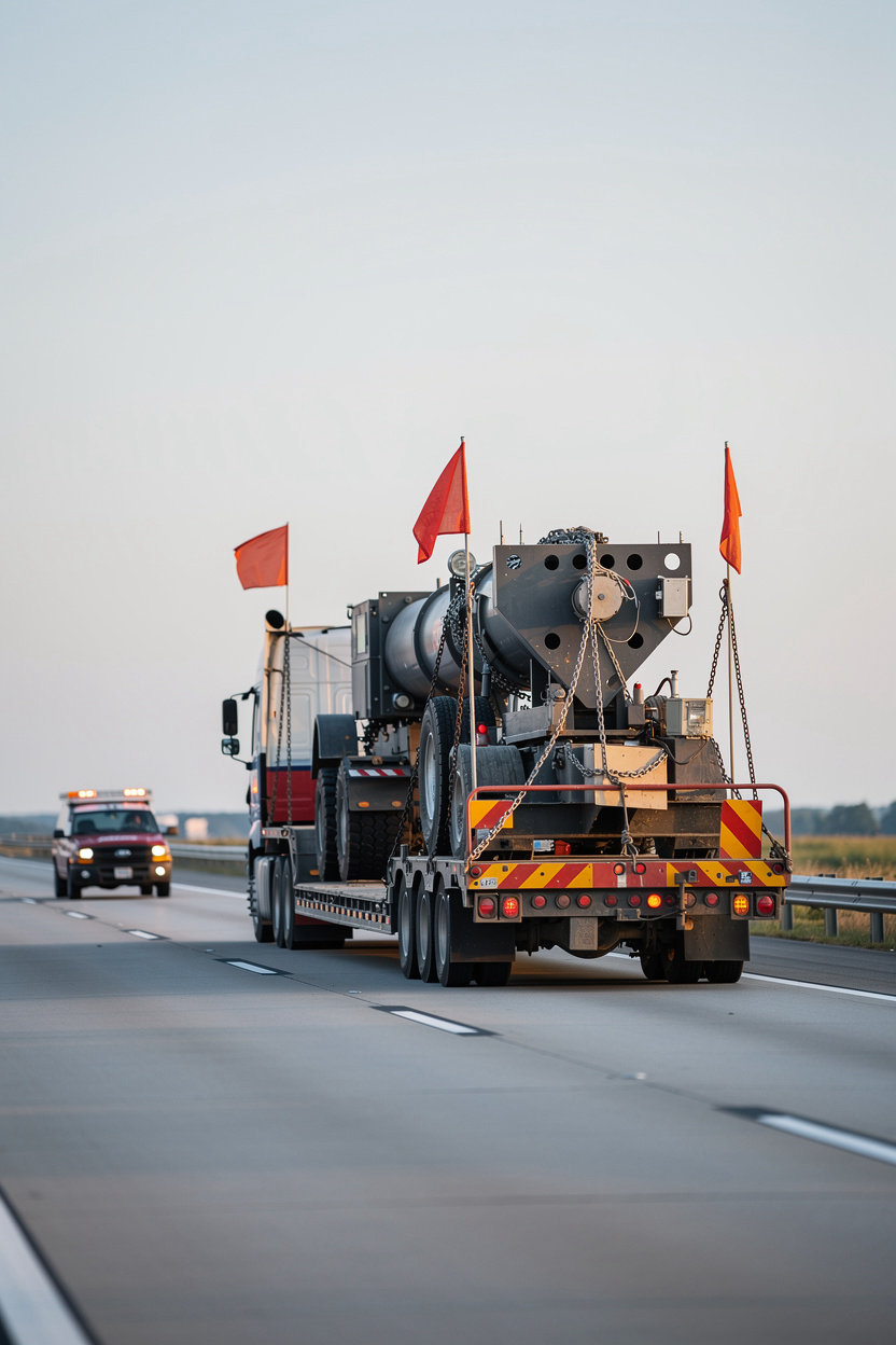 Douglas L Myovich Trucking, Inc. oversize load transport with specialized equipment and escort services in Fresno